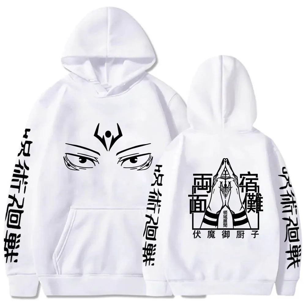 Jujutsu Kaisen Sukuna Eyes Hoodie - Yuji Pullover Unisex