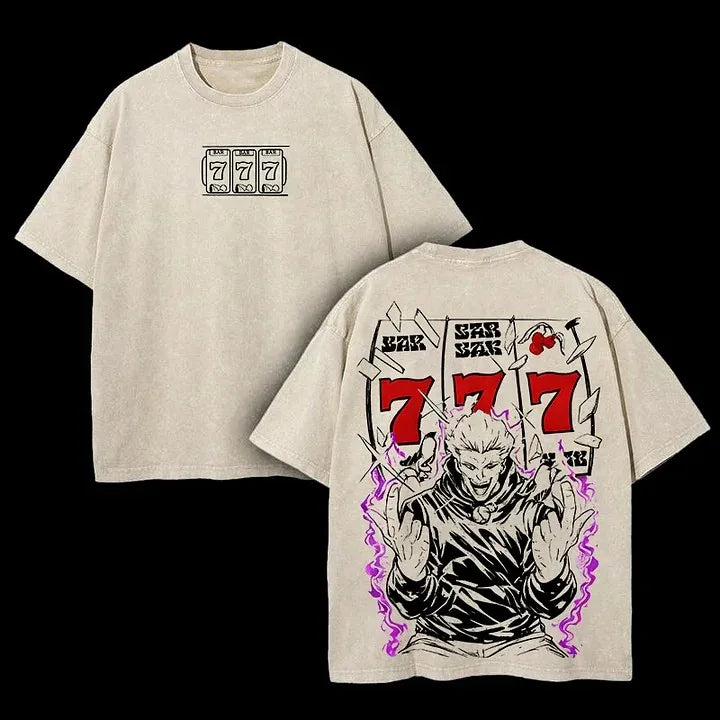 Jujutsu Kaisen Hakari Kinji T-Shirt - Y2K Washed Cotton Vintage