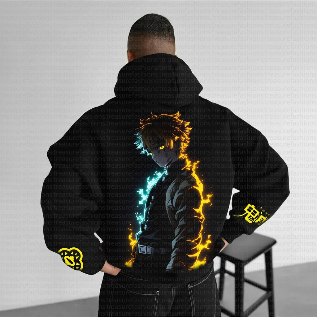 Demon Slayer Autumn and Winter Japanese Hot Blood Animation Classic Character Hoodie Men's and  Women's  Casual and Comfortable