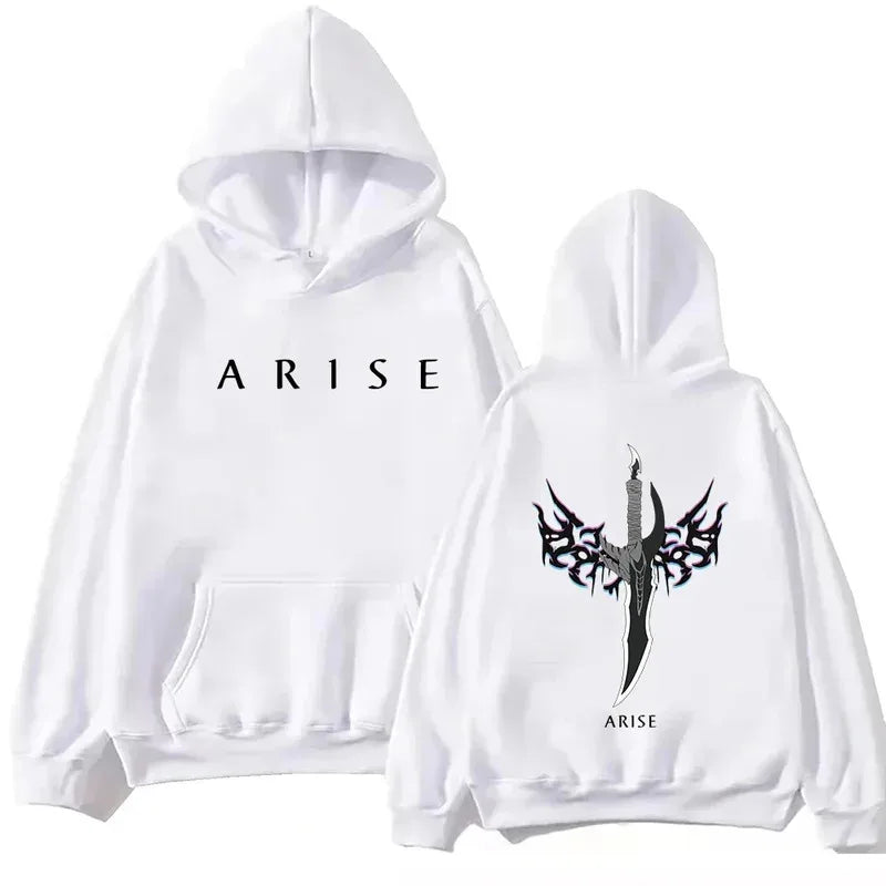 Men 's Anime Solo Leveling hoodie Hip Hop hoodie Vintage gothic pattern sweatshirt Manga Solo Leveling casual hoodie