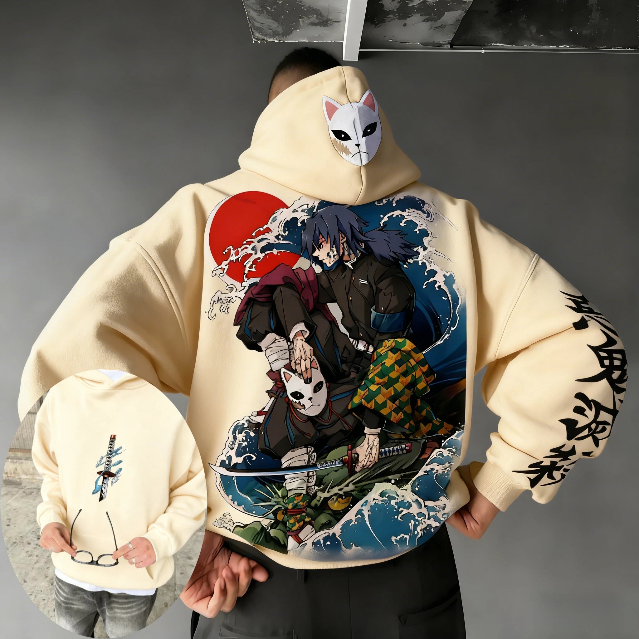 Demon Slayer Tomioka Giyuu Hoodie - Spring Summer Parent-Child
