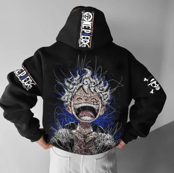 One Piece Anime Hoodie - Loose Oversized Streetwear