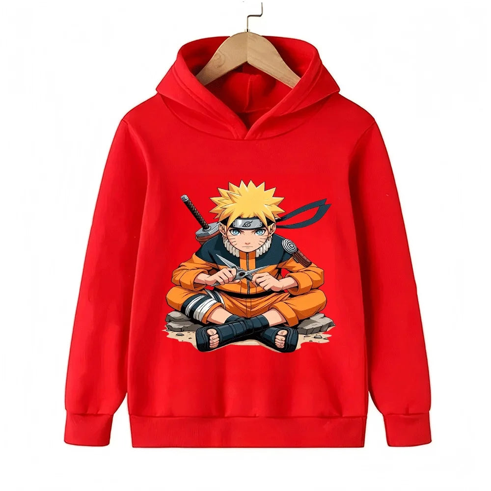Naruto Uzumaki Kids Hoodie - Anime Pullover Sweatshirt