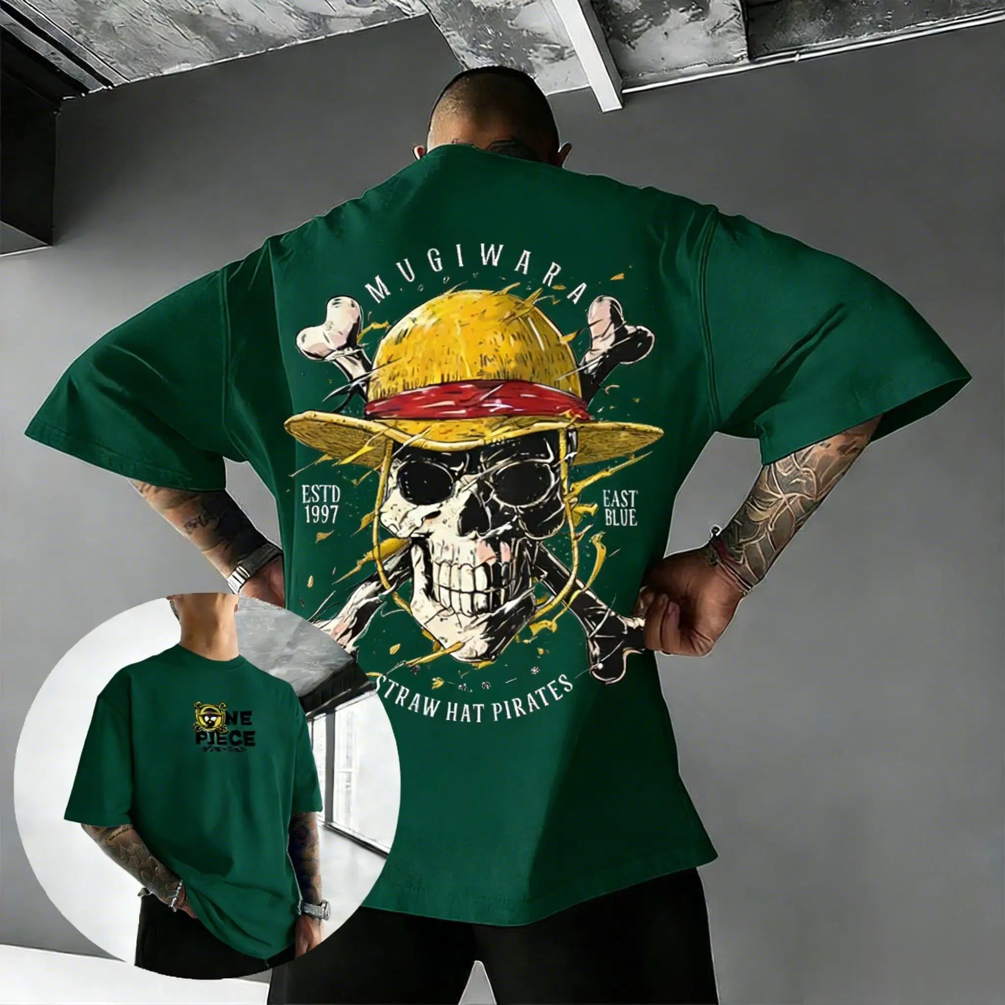 One Piece Skull T-Shirt - Oversized Cotton Streetwear 2026
