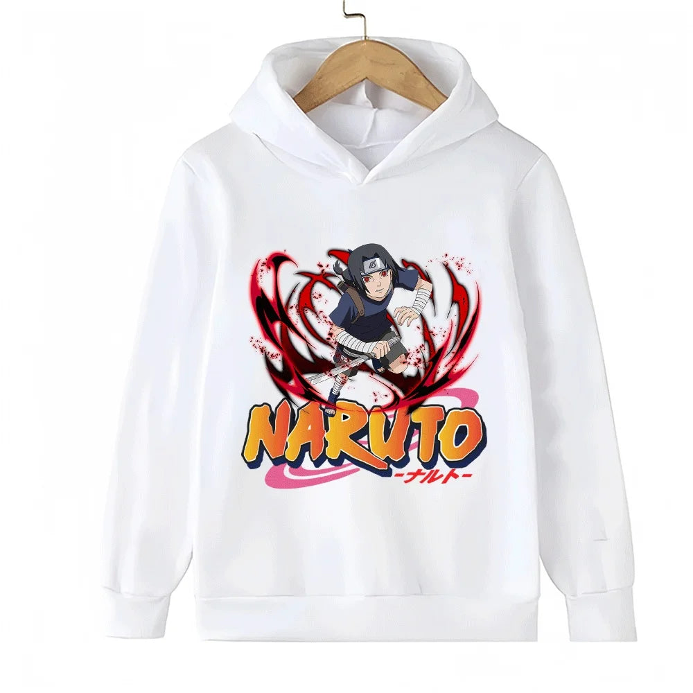 Naruto Uchiha Sasuke Kids Hoodie - Anime Cartoon Pullover